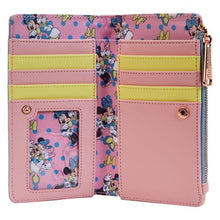 Disney Minnie Daisy Pastel Color Block Dots Flap Wallet