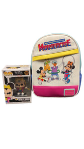 Loungefly Disney Mousercise Mini Backpack and Funko Bundle