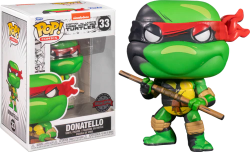 Funko Pop! Comics: Nickelodeon TMNT- Donatello 33 ( pop protector included)