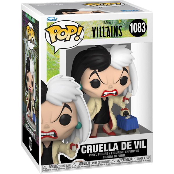 Funko Pop! Disney's Villains 101 Dalmatians Cruella De Vil 1083 (Pop Protector Included)
