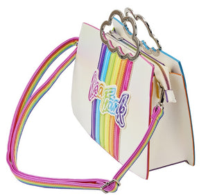 Loungefly Lisa Frank Rainbow Cloud Handle Chain Strap Crossbody Bag