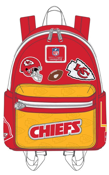 Preorder Loungefly NFL Kansas City Chiefs Patches Mini Backpack